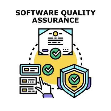 Software quality assurance process ensuring product excellence 스톡 일러스트