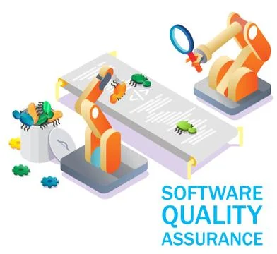 Software quality assurance, vector concept isometric illustration イラスト素材