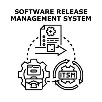 Software release management system concept illustration Stock Illustration