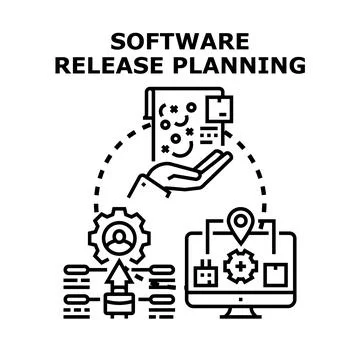Software release planning for product development process Stock Illustration
