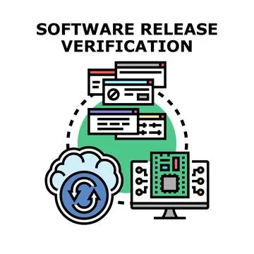 Software release verification and quality assurance process イラスト素材