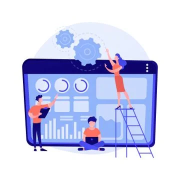 Software renovation vector concept metaphor. Stock Illustration