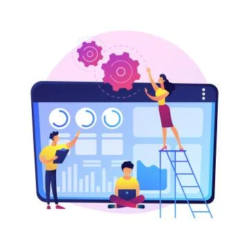 Software renovation vector concept metaphor. Ilustração Stock