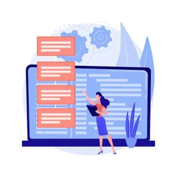 Software requirement description abstract concept vector illustration. Illustrazione stock