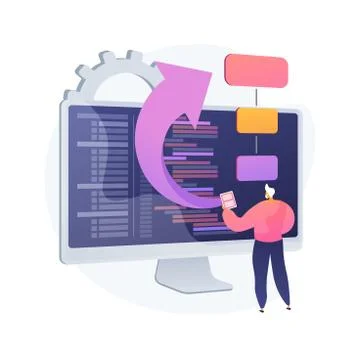 Software requirement description abstract concept vector illustration. Ilustração Stock