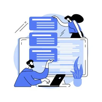 Software requirement description abstract concept vector illustration. Ilustração Stock