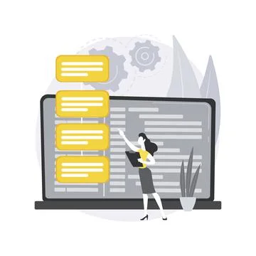 Software requirement description abstract concept vector illustration. Stock Illustration