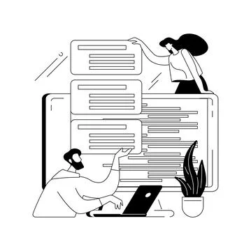 Software requirement description abstract concept vector illustration. Ilustração Stock