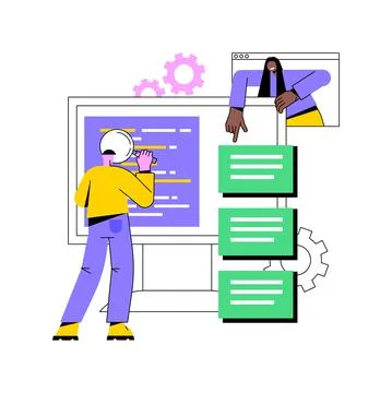 Software requirement description abstract concept vector illustration. Ilustração Stock