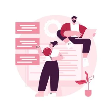 Software requirement description abstract concept vector illustration. Stock Illustration
