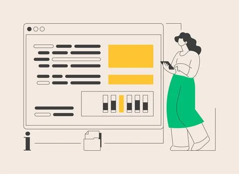 Software requirement description abstract concept vector illustration. イラスト素材