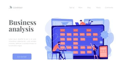 Software requirement description concept landing page. イラスト素材