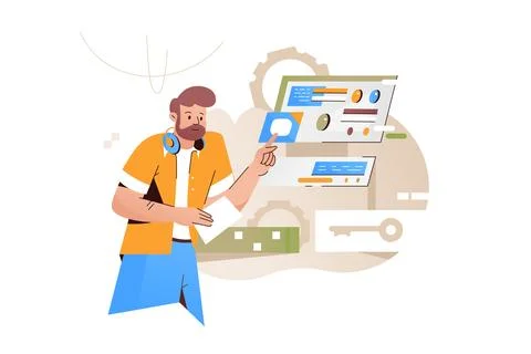 Software requirement description Stock Illustration