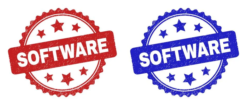 SOFTWARE Rosette Watermarks Using Grunge Surface イラスト素材