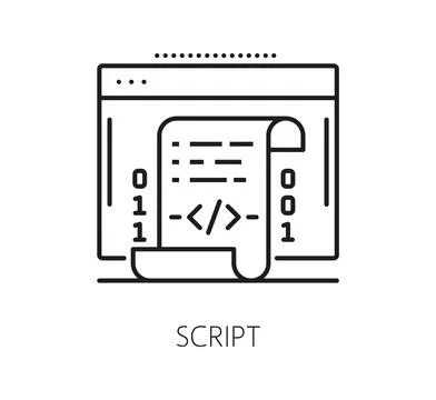 Software script program code line icon Illustrazione stock