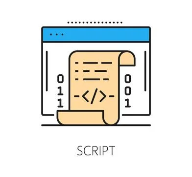 Software script program code line icon Illustration