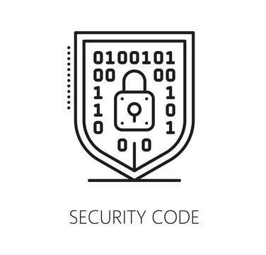 Software security code program code line icon Ilustración de archivo