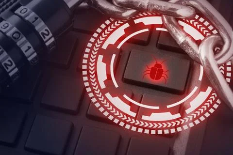 Software security concept. Errors in the program. Bugs in the program. The pr Foto stock