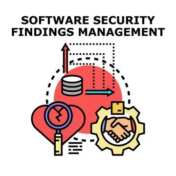 Software security findings management identifying vulnerabilities solution イラスト素材