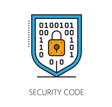 Software security program code line icon or sign Stock Illustration