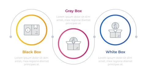Software security testing infographic circles Stock Illustration