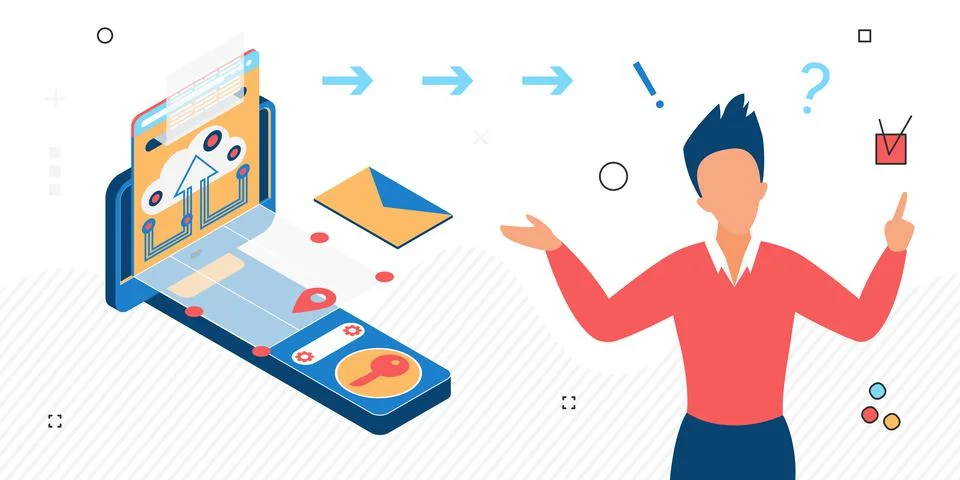 Software server platform providing securing and storing data Illustrazione stock