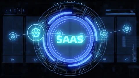 Software as a Service SaaS. Software concept. Business, modern technology, .. Video stock 309361573
