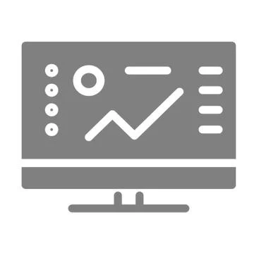 Software solid icon. Computer vector illustration isolated on white. Graph glyph Stock Illustration