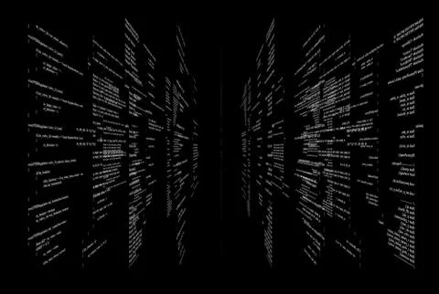 Software source code. Layers of program code 库存插图