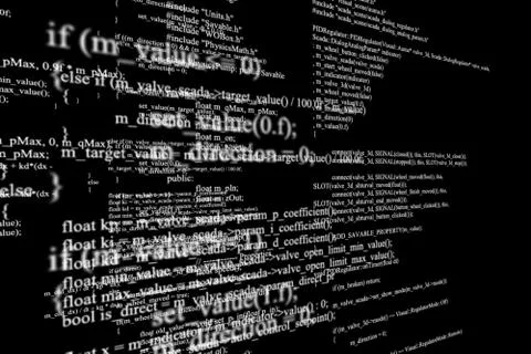 Software source code. Layers of program code Stock Illustration