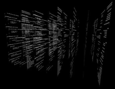 Software source code. Layers of program code Stock Illustration