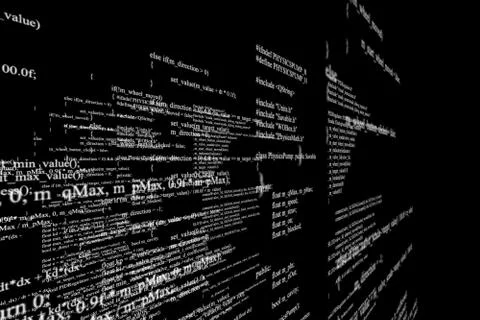 Software source code. Layers of program code Stock Illustration