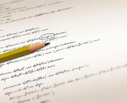 Software source codes 库存插图