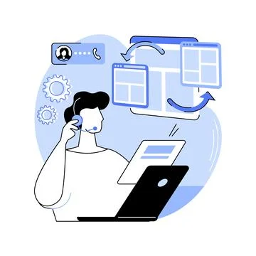 Software support specialist isolated cartoon vector illustrations. Stock Illustration