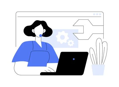 Software support specialist isolated cartoon vector illustrations. Stock Illustration