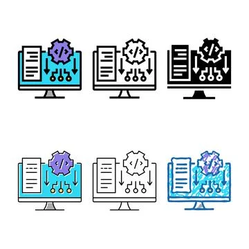Software system color icon mix vector Stock-Illustration