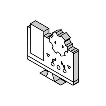 Software system isometric icon vector illustration Stock Illustration