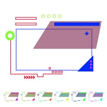 Software tech banner cartoon vector graphic Stock Illustration