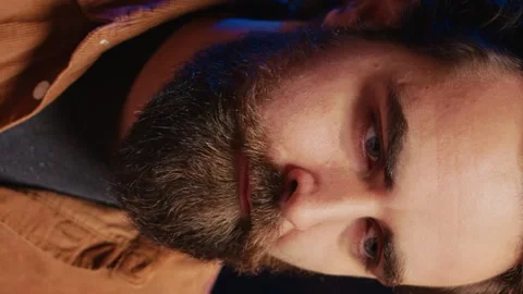 Software technician in apartment office deeply immersed in coding, close up Stock Footage 265108943