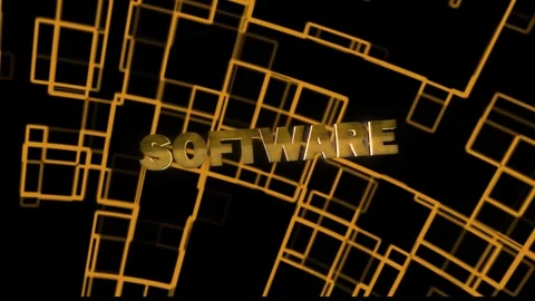 Software Technology Word with background Stock Footage 294584982