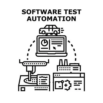 Software test automation for quality control and development Stock-Illustration