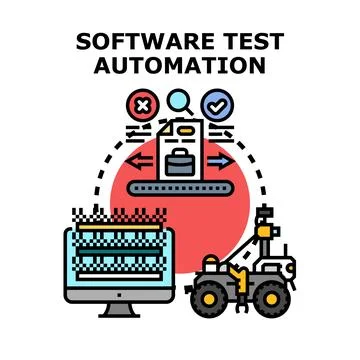 Software test automation system performing quality control Stock-Illustration