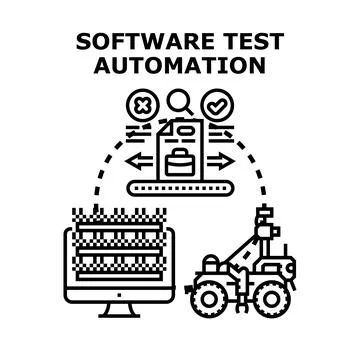 Software test automation system performing quality control 库存插图