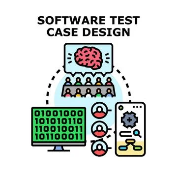 Software test case design planning and development Stock-Illustration