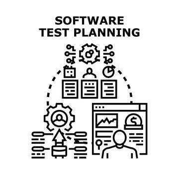 Software test planning development process concept イラスト素材