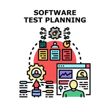 Software test planning development process concept イラスト素材
