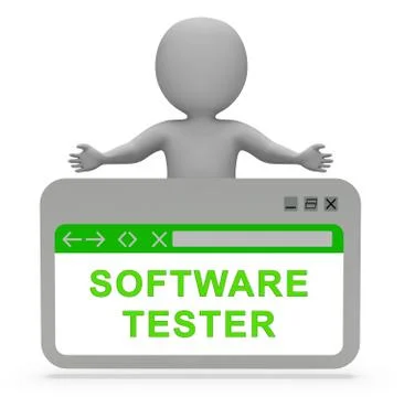 Software Tester Code Debugging Analyst 3d Rendering Stock Illustration