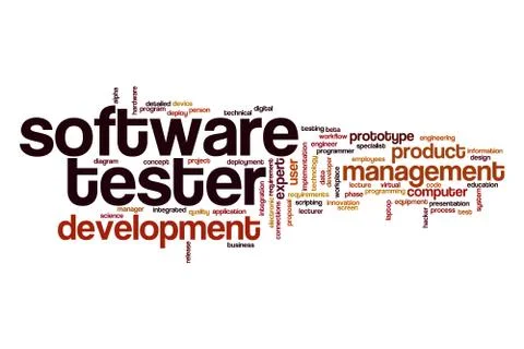 Software tester word cloud Stock Illustration