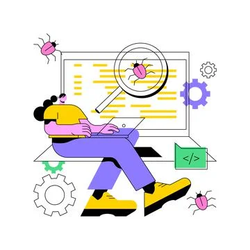 Software testing abstract concept vector illustration. Stock Illustration