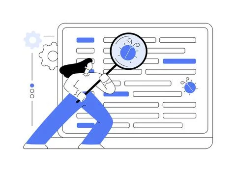 Software testing abstract concept vector illustration. Stock Illustration